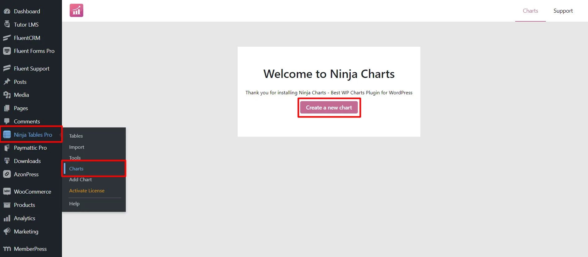 Create a New Chart