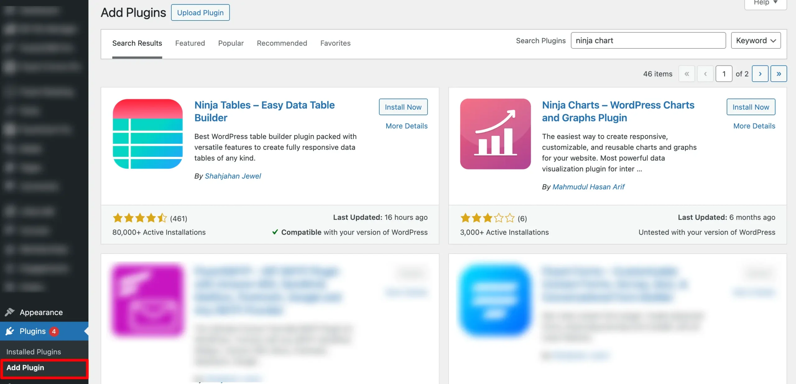 Install and Activating Ninja Charts
