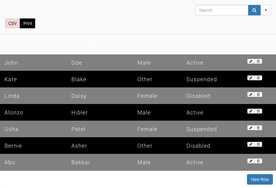 Applying custom styling in Ninja Tables